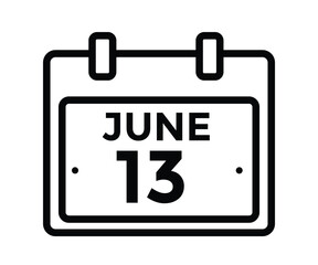 June 13 - Calendar Icon

