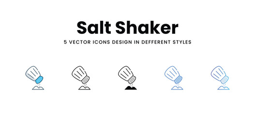 Salt Shaker icons in different style vector stock illustration