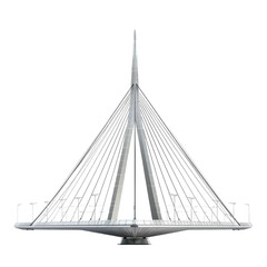 Obraz premium Modern Suspension Bridge Design