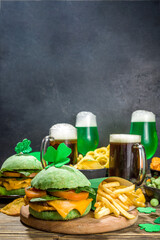 St Patrick`s holiday party food and beer