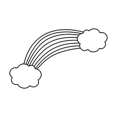 Rainbow icon vector. Bow illustration sign. Iris symbol or logo.