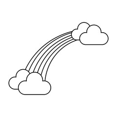 Rainbow icon vector. Bow illustration sign. Iris symbol or logo.