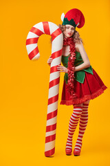 elf with candy cane