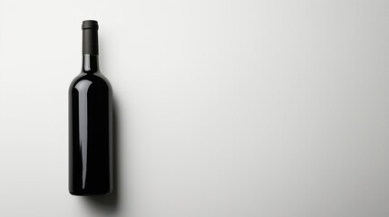wine bottle with copy space isolated on background