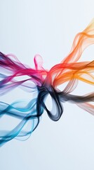 Colorful abstract waves on a light background