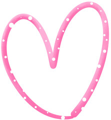 Dot pink heart