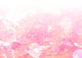 Fototapeta premium ピンクの幻想的な水彩テクスチャ背景