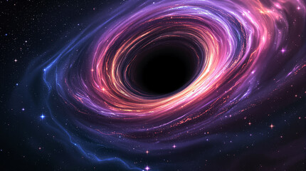 Cosmic Black Hole with Colorful Swirls