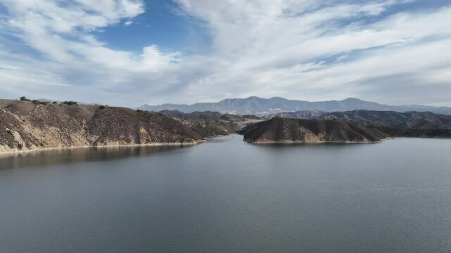 Cachuma Lake, Santa Barbara California drone flight.