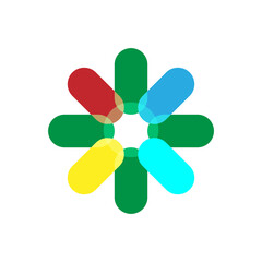 pills isolated on white