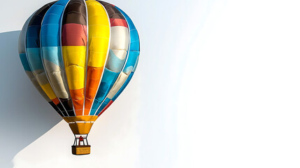 Fototapeta premium A colorful hot air balloon is floating in the sky. generated using AI