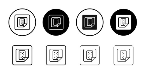 Nicotine patch icon Isolated flat vector in outline