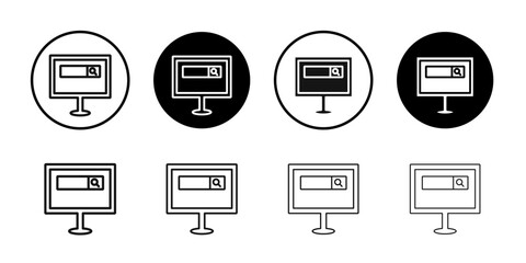 Fototapeta premium Search online icon Isolated flat vector in outline