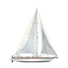 Elegant White Sailboat - A Luxurious Vessel for Coastal Voyages