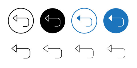 Undo icon Isolated flat vector in outline