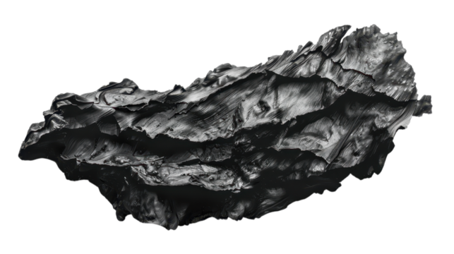 Abstract Black and Grey Mountain Landscape