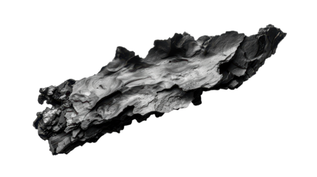 Charcoal Piece of Wood - Abstract Nature Art