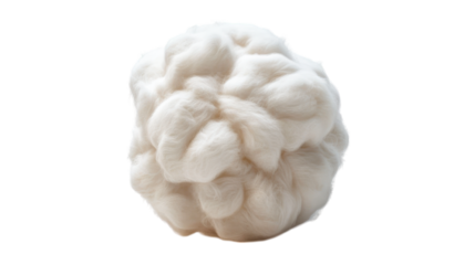 Abstract Fluffy White Cotton Ball Sculpture