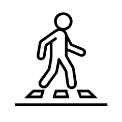 pedestrian crossing icon, pedestrian crossing line art - simple line art of pedestrian crossing, perfect for pedestrian crossing logos and icons and themed design