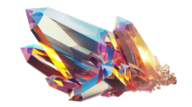 Stunning Colorful Crystal Cluster