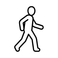 person walking silhouette icon, person walking silhouette line art - simple line art of person walking silhouette, perfect for person walking silhouette logos and icons and themed design