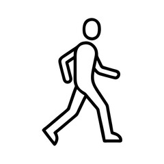 power walking pose icon, power walking pose line art - simple line art of power walking pose, perfect for power walking pose logos and icons and themed design