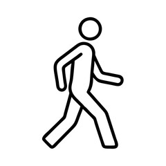power walk pose icon, power walk pose line art - simple line art of power walk pose, perfect for power walk pose logos and icons and themed design