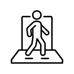 sidewalk icon, sidewalk line art - simple line art of sidewalk, perfect for sidewalk logos and icons and themed design