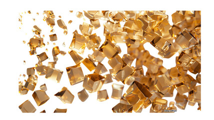 Golden Crystals Abstract Design