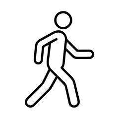 walking for fitness icon, walking for fitness line art - simple line art of walking for fitness, perfect for walking for fitness logos and icons and themed design