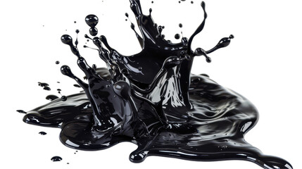 Stunning Black Liquid Splash Art