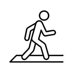 walking for fitness icon, walking for fitness line art - simple line art of walking for fitness, perfect for walking for fitness logos and icons and themed design