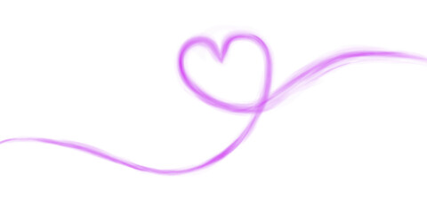 Purple heart shaped smoke effect, sign of love, smoke hearts, love. Purple waves of smoke from hot drink, coffee, cigarettes, tea or food. Mockup of fog with swirls. PNG.