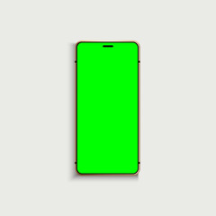Green screen display on mobile phone for decoration