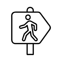 walking trail sign icon, walking trail sign line art - simple line art of walking trail sign, perfect for walking trail sign logos and icons and themed design