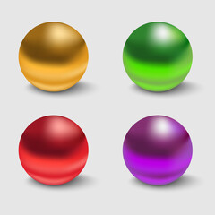 Sphere ball set gradient color for decoration