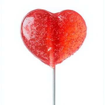 Valentine's Day Beautiful Heart Shaped Lobok Flower on a Clean White Background Symbolizing Love and Purity with Vibrant Colors and Delicate Petals in Full Bloom Valentine's Dayisolate white backgroun
