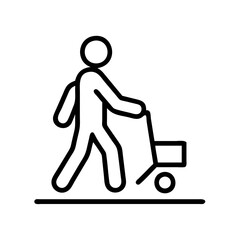 casual stroll icon, casual stroll line art - simple line art of casual stroll, perfect for casual stroll logos and icons and themed design