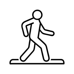 fitness walking icon, fitness walking line art - simple line art of fitness walking, perfect for fitness walking logos and icons and themed design