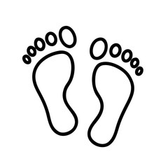 footst in sand icon, footst in sand line art - simple line art of footst in sand, perfect for footst in sand logos and icons and themed design
