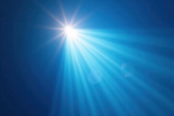 Fototapeta premium Intense blue light rays & glow; perfect sun backdrop overlay , backdrop, celestial, texture