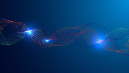 Blue abstract wavy background