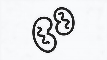 Fototapeta premium Kidney Icons: Visualizing Renal Health and Care