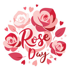 a unique ' Rose Day' design with a blend of modern elegance and romantic charm. Incorporate romantic elements like hearts and roses to enhance the festive feel.