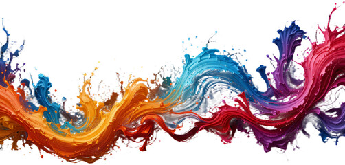 Obraz premium a colorful paint splashes