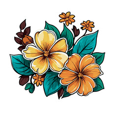 abstract floral design isolated