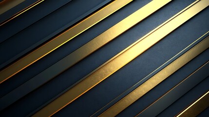 Abstract gold and dark blue diagonal stripes background; website design
