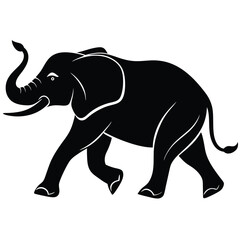 Obraz premium silhouette of elephant running 