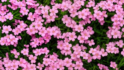 Fototapeta premium Pink flowers in the garden. Natural floral background. Flower background.