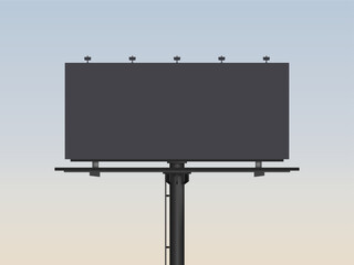 Billboard advertising on evening background for decoration